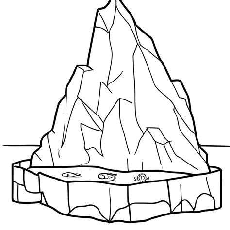 Iceberg Coloring Page Black And White Creative Fabrica