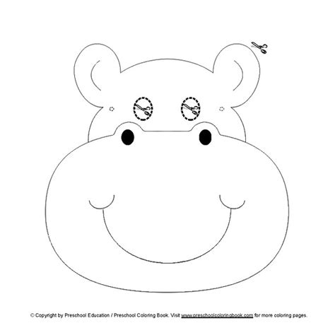 Hippo Face Coloring Page Coloring Pages