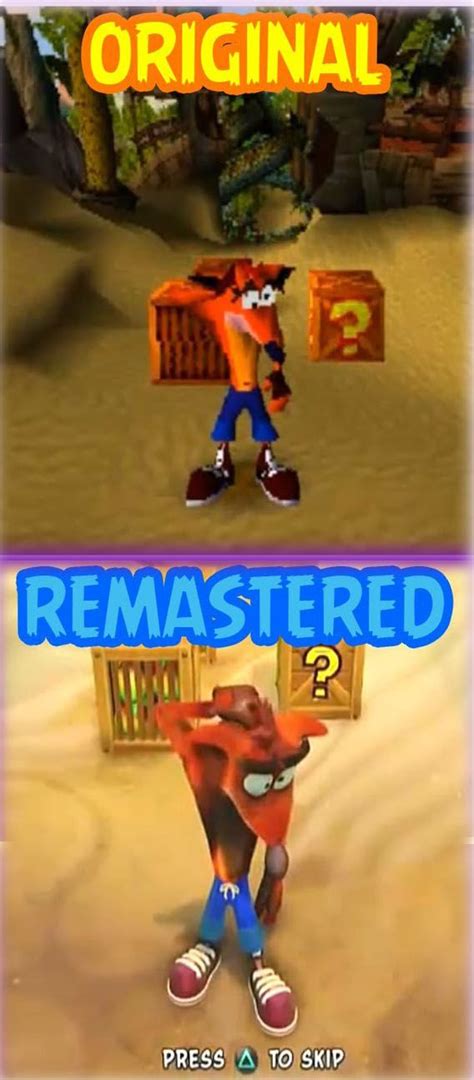 Crash Bandicoot N Sane Trilogy Original Vs Remastered Graphics