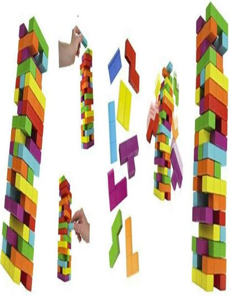 DALANI Aparnas Colourful jenga Wooden Building blocks game for Kids ...