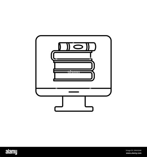 Online Education Line Icon Online Library Icon Vector Design In Line