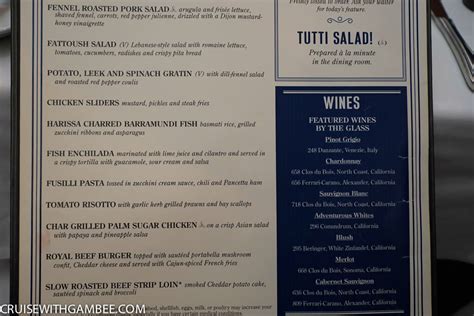 Beautiful Royal Caribbean Main Dining Room Lunch Menu Top Choices Of