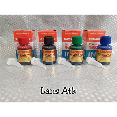 Jual Tinta Isi Ulang Spidol Permanent Refill Tinta Snowman Permanent