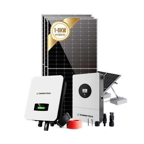 Sunway Hybrid Solar System 1 6kw Solar Panel System Energy Storage