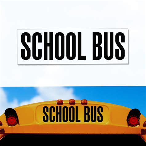 School Bus Decal 8 X 30 Condensed Style