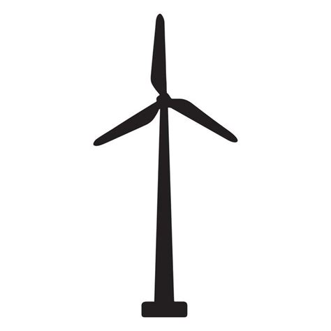 wind turbine silhouette vector art icons  graphics