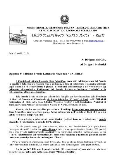 Lettera Ai Dirigenti Centro Servizi Amministrativi Di Viterbo