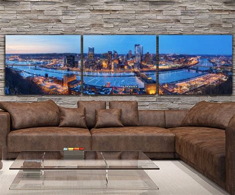 Pittsburgh Skyline Canvas Wall Art | Holy Cow Canvas