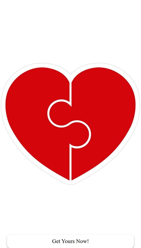 engaging heart sticker design  love logos heart puzzle drawing