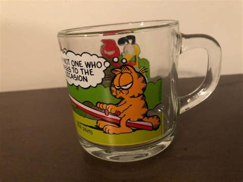 Vintage S Mcdonald S Glass Garfield Mug Garfield Mug Etsy