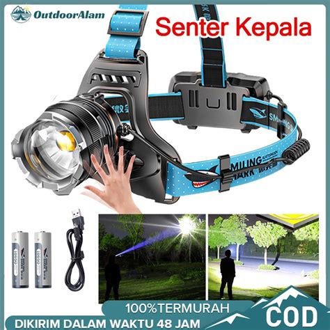 Jual Codsenter Kepala Led Smiling Shark Senter Kepala Led Cob