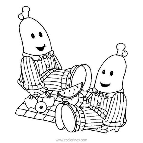 Bananas In Pajamas Coloring Pages B B And The Bears Xcolorings