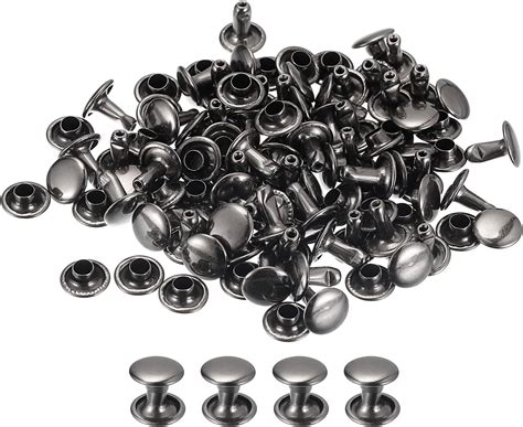 200 Pcs Leather Rivets Double Cap Rivets Leather Rivets And Snaps