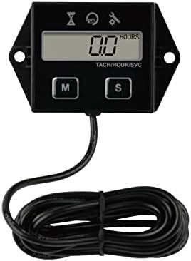 Engine Hour Meter Boat Inductive Tachometer Gauge Backlit Digital