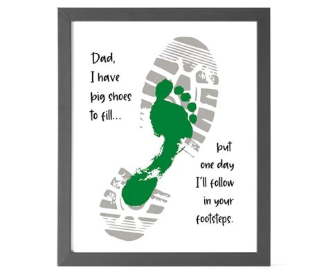 Following In Footsteps Father S Day Printable Dad Etsy