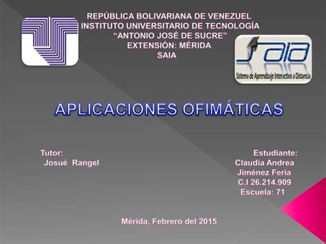 Aplicaciones Ofim Ticas Ppt