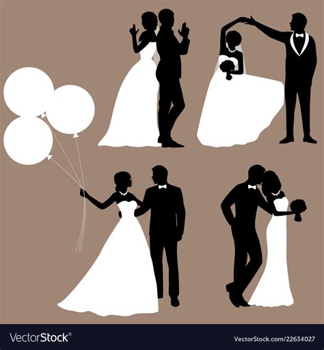 Bride And Groom Set Collection Royalty Free Vector Image