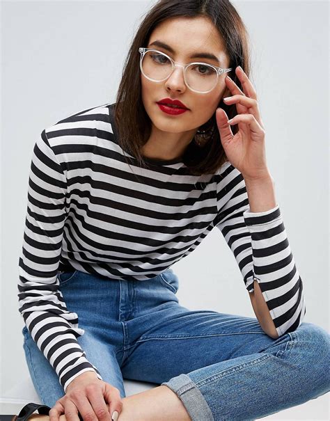 ASOS DESIGN geeky clear lens clear frame glasses | ASOS | Glasses