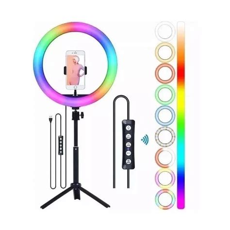 Comprar RING LIGHT P CELULAR 12 LED RGB TRIPÉ BMG41 BMAX BML20