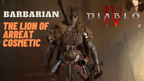 Diablo 4 Barbarian Female The Lion Of Arreat Cosmetic Skin