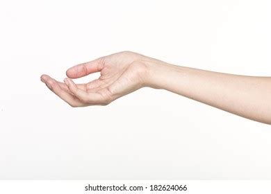 Woman Hand Hold Virtual Business Card Stock Photo 182624066 Shutterstock