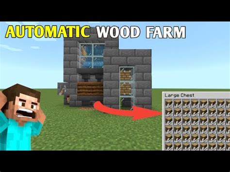 Minecraft Automatic Wood Farm In Pocket Edition 1 20 YouTube