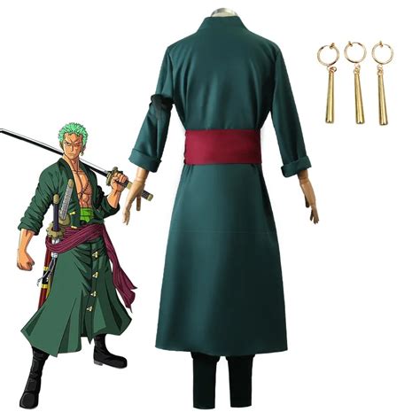 Anime Roronoa Zoro Cosplay Costumes Wano Kuni Country 45 Off