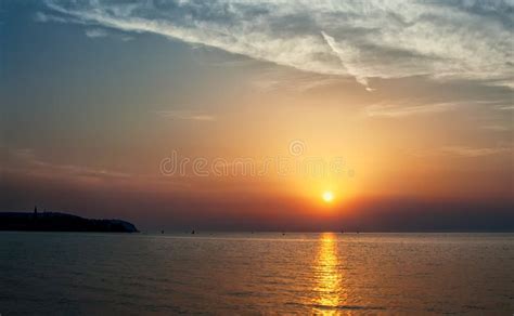 Beautiful Sunset On The Mediterranean Sea Stock Image Image Of