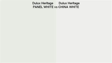 Dulux Heritage Panel White Vs China White Side By Side Comparison