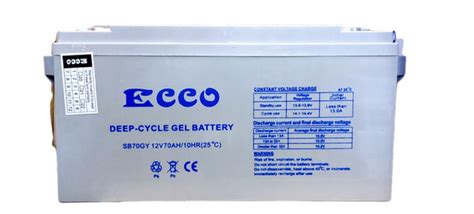 ECCO 12V70AH Deep Cycle Gel Battery