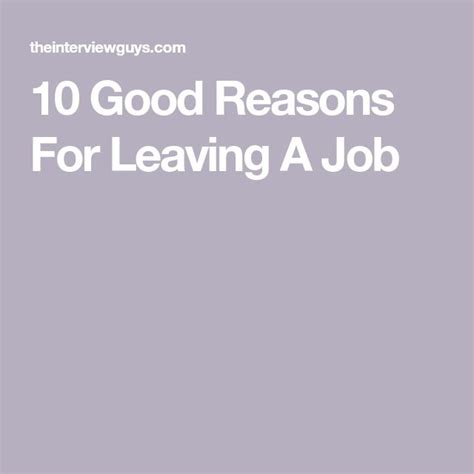 20 Good Reasons For Leaving A Job Examples For Application Included