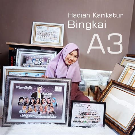 Jual Bingkai A Wajah Hadiah Karikatur Perpisahan Farewell