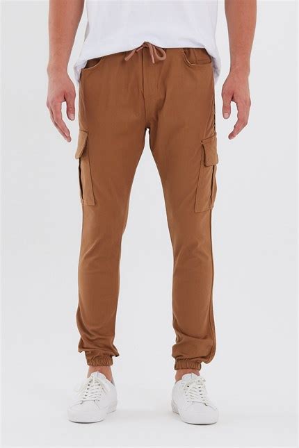 Camel Renk Ift Cep Kargo Spor Pantolon Pobudo