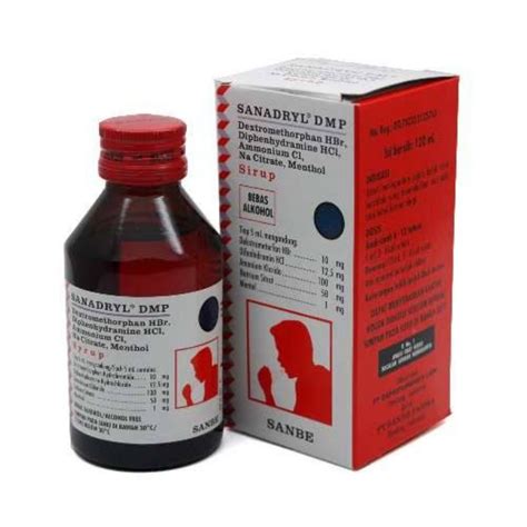 Jual Sanadryl DMP Sirup 120ml 120 Ml Obat Batuk Kering Tidak Berdahak