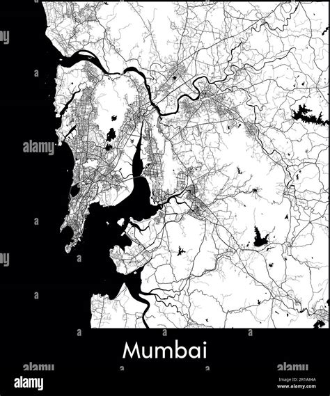 City Map Asia India Mumbai vector illustration Stock Vector Image & Art ...