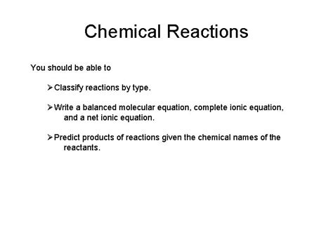 Chemical Equations Reactions Chemistry A Chemical Reactions You