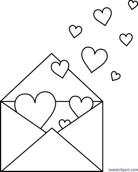 An Envelope With Hearts Coming Out Of It