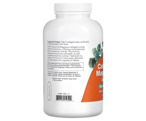 Кальций магний цинк Д3 Нау Фудс / Now Foods Calcium & Magnesium + vit ...