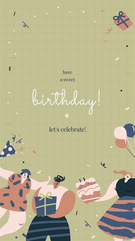 Birthday Greeting Template Vector Celebrating Premium Vector Template