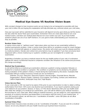 Medical Eye Exams VS Routine Vision Exam Junction Eye Doc