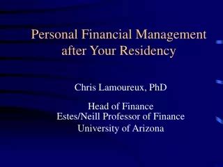 PPT Personal Financial Management PowerPoint Presentation Free