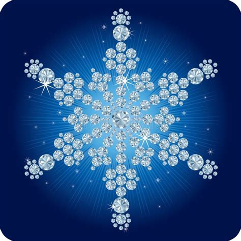 Diamond Snowflake Stock Vector Illustration Of Card 47241592