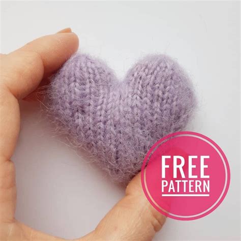 FREE Heart knitting pattern. Valentine's day. PDF | Etsy