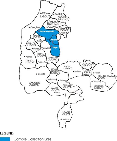 Map of Kebbi State Showing the Study Areas (LGAs) | Download Scientific ...