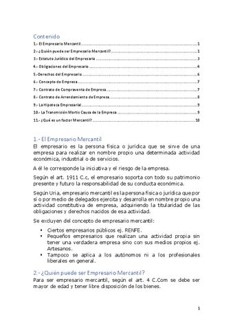 Tema El Empresario Mercantil Pdf