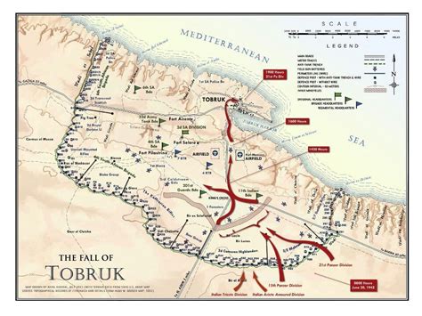 Tobruk North African Campaign Wwii Maps Wwii History