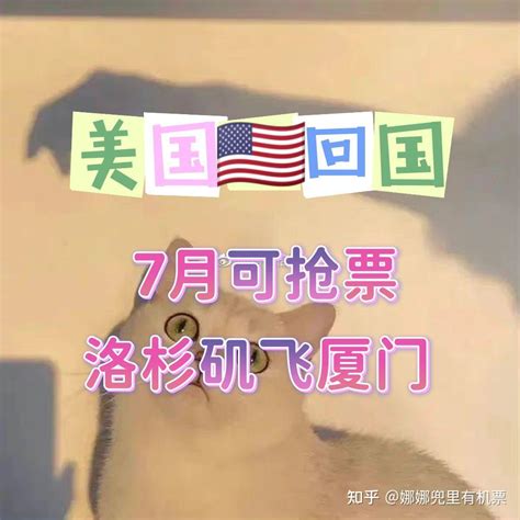 美国回国 洛杉矶飞厦门7月可抢票 知乎