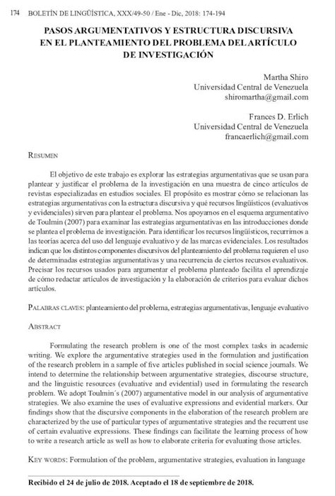 PDF PASOS ARGUMENTATIVOS Y ESTRUCTURA DISCURSIVA EN Plantear Y