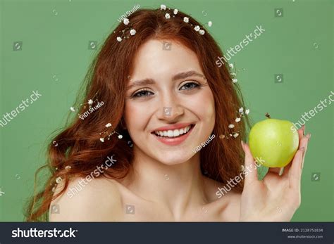 Beautiful Smiling Half Naked Topless Redhead Stock Photo Shutterstock