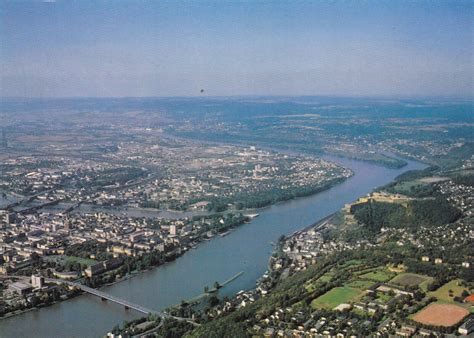 Ansichtskarte Koblenz Am Rhein Mit Ehrenbreitstein Und Deutschem Eck Ak